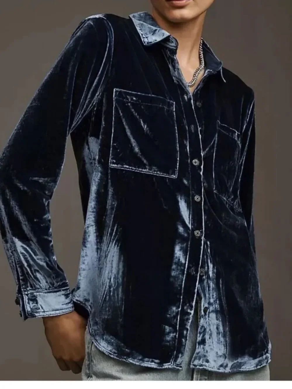 The Hadley Relaxed Buttondown Shirt by Pilcro: Velvet Edition